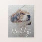 Gelukkig vakantie | Minimaal kerstfeest met honden Legpuzzel (Verticaal)