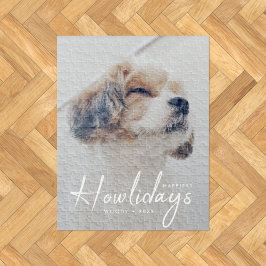 Gelukkig vakantie | Minimaal kerstfeest met honden Legpuzzel