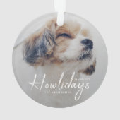 Gelukkig vakantie | Minimaal kerstfeest met honden Ornament (achterkant)