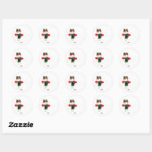 GELUKKIG VAKANTIE RONDE STICKER (Vel)