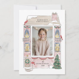 gelukkig vakantiehuis frame wenskaart feestdagenkaart