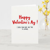 Gelukkig Valentijn Ay Stoute Kaart (Gele Bloem)