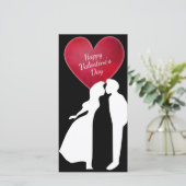 Gelukkig Valentijn Day Couple Feestdagenkaart (Staand voorkant)