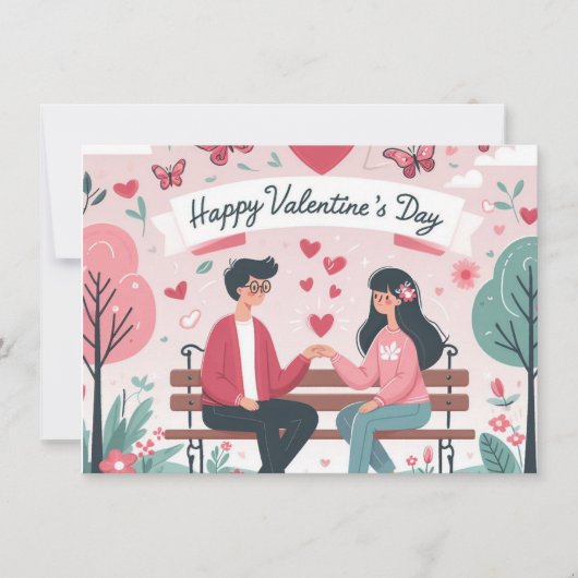 Gelukkig Valentijn Feestdagenkaart (Voorkant)