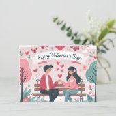 Gelukkig Valentijn Feestdagenkaart (Staand voorkant)