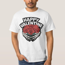 Gelukkig Valentijn Skele-Rozen T-shirt