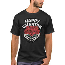 Gelukkig Valentijn Skele-Rozen T-shirt