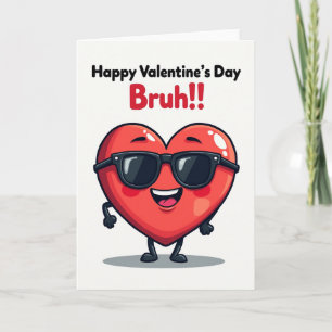 Gelukkig Valentijns Bruh Hart Kaart