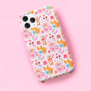 Gelukkig Valentijns Corgi-dagpatroon Case-Mate iPhone Case