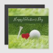 Gelukkig Valentijns golfer met liefde en golfbal (Voorkant / Achterkant)