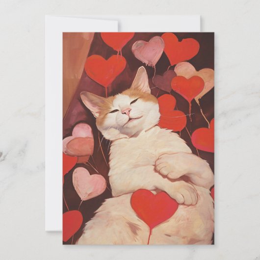 Gelukkig Valentijns Kat Feestdagenkaart (Voorkant)