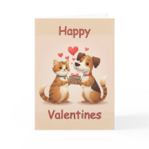 Gelukkig Valentijns Kat & Hond ontwerp