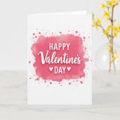 Gelukkig Valentijns Waterverf Spatkaart Kaart (Gele Bloem)