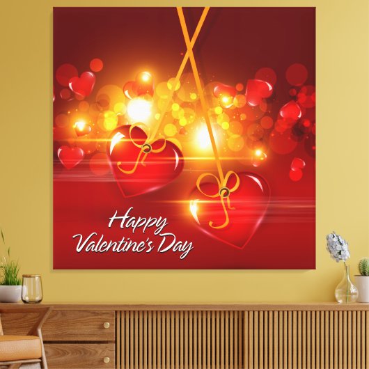 Gelukkig Valentijnsdag 17 verpakt doek Canvas Afdruk (Insitu (Woonkamer))