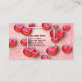 Gelukkig Valentijnsdag 3D Red Hearts Glitter Kortingskaartje (Achterkant)