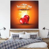 Gelukkig Valentijnsdag 4 verpakt canvas (Insitu (Slaapkamer))