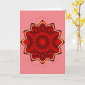 Gelukkig Valentijnsdag Art Deco Wenskaart Kaart (Gele Bloem)