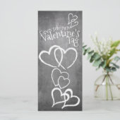 Gelukkig Valentijnsdag auf einer Kreidetafel (Staand voorkant)