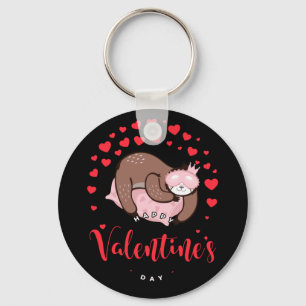 Gelukkig Valentijnsdag Baby glanzende lui Sleutelhanger
