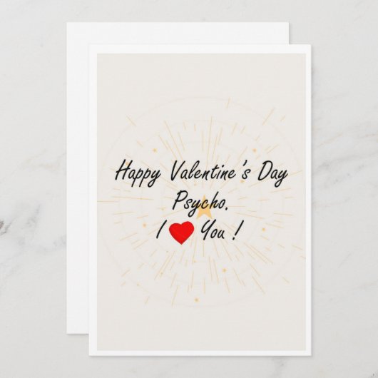 gelukkig - valentijnsdag bedankkaart (Voorkant / Achterkant)