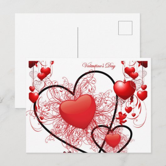 Gelukkig Valentijnsdag Briefkaart (Voorkant / Achterkant)