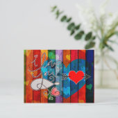 Gelukkig Valentijnsdag Briefkaart (Staand voorkant)