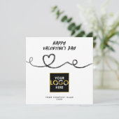 Gelukkig Valentijnsdag Business Logo Hartelijk dan (Staand voorkant)