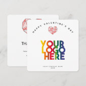 Gelukkig Valentijnsdag Business Logo Hartelijk dan (Voorkant / Achterkant)