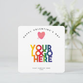 Gelukkig Valentijnsdag Business Logo Hartelijk dan (Staand voorkant)