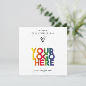 Gelukkig Valentijnsdag Business Logo Hartelijk dan (Staand voorkant)