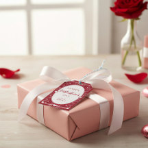 Gelukkig Valentijnsdag Cadeaubijschrift met Harten