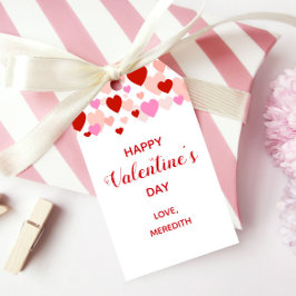 Gelukkig Valentijnsdag Cadeaubijsluiter, Rode & Ro Cadeaulabel