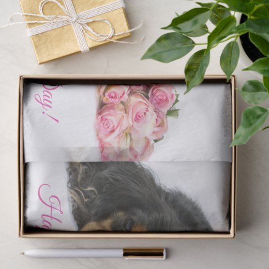 Gelukkig Valentijnsdag Cavalier King Charles Tissuepapier (Geschenk)