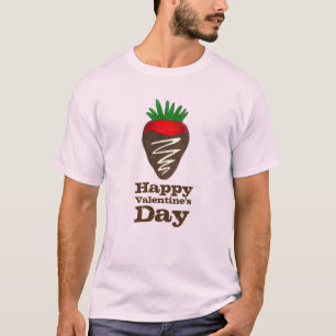 Gelukkig Valentijnsdag Chocolate Strawberry-T-shir T-shirt