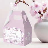 Gelukkig Valentijnsdag Custom Pink Floral Party Bedankdoosjes