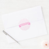 Gelukkig Valentijnsdag | Cute Pink Hearts Pattern Ronde Sticker (Envelop)