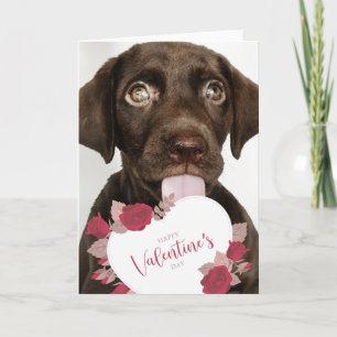 Gelukkig Valentijnsdag   Cute Puppy Kaart