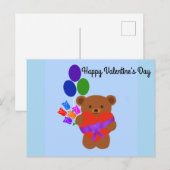 Gelukkig Valentijnsdag Cute Teddy Bear #3 Briefkaa Briefkaart (Voorkant / Achterkant)