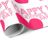 Gelukkig Valentijnsdag Cute typografie Cadeaupapier (Rol Hoek)