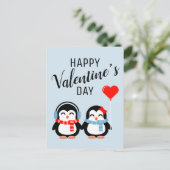 Gelukkig Valentijnsdag | Cutie Pie Penguins Briefkaart (Staand voorkant)