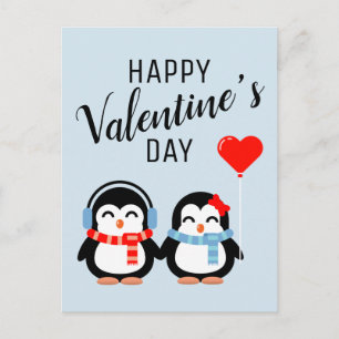 Gelukkig Valentijnsdag Cutie Pie Penguins Briefkaart