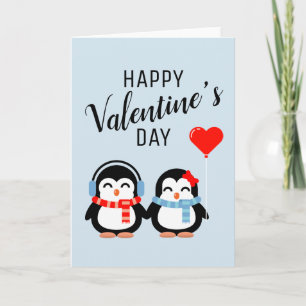 Gelukkig Valentijnsdag   Cutie Pie Penguins Kaart