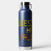 Gelukkig Valentijnsdag denk ik wat. Waterfles (Voorkant)