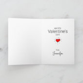 Gelukkig Valentijnsdag | Dog Face | Jouw namen toe Bedankkaart (Binnen)