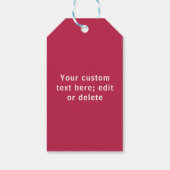 Gelukkig Valentijnsdag eenvoudige magenta hartlief Cadeaulabel (Achterkant)