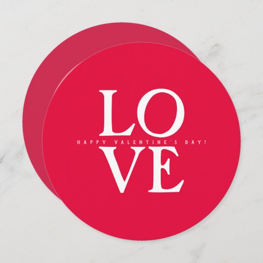 Gelukkig Valentijnsdag Elegante Groet Feestdagenkaart (Voorkant / Achterkant)