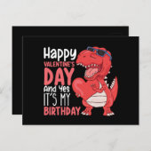 Gelukkig Valentijnsdag en ja, het is mijn verjaard Briefkaart (Voorkant / Achterkant)