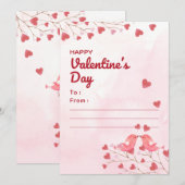 gelukkig - valentijnsdag feestdagenkaart (Voorkant / Achterkant)