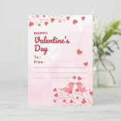 gelukkig - valentijnsdag feestdagenkaart (Staand voorkant)