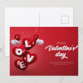 gelukkig - valentijnsdag feestdagenkaart (Voorkant / Achterkant)